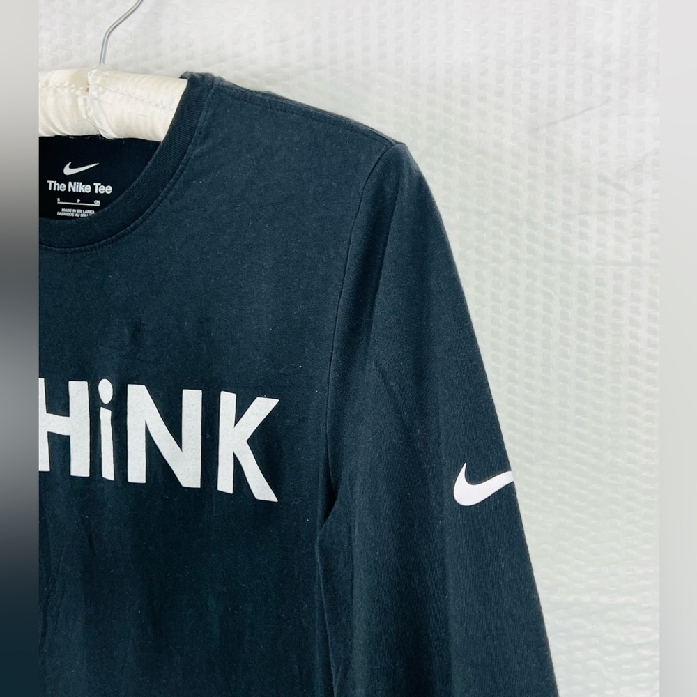 Nike Long Sleeve Black Think light bulb T-Shirt Men's Size Small - Picture 7 of 10